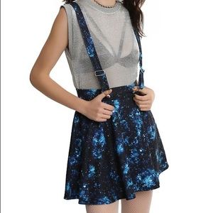 Galaxy skirt with suspenders